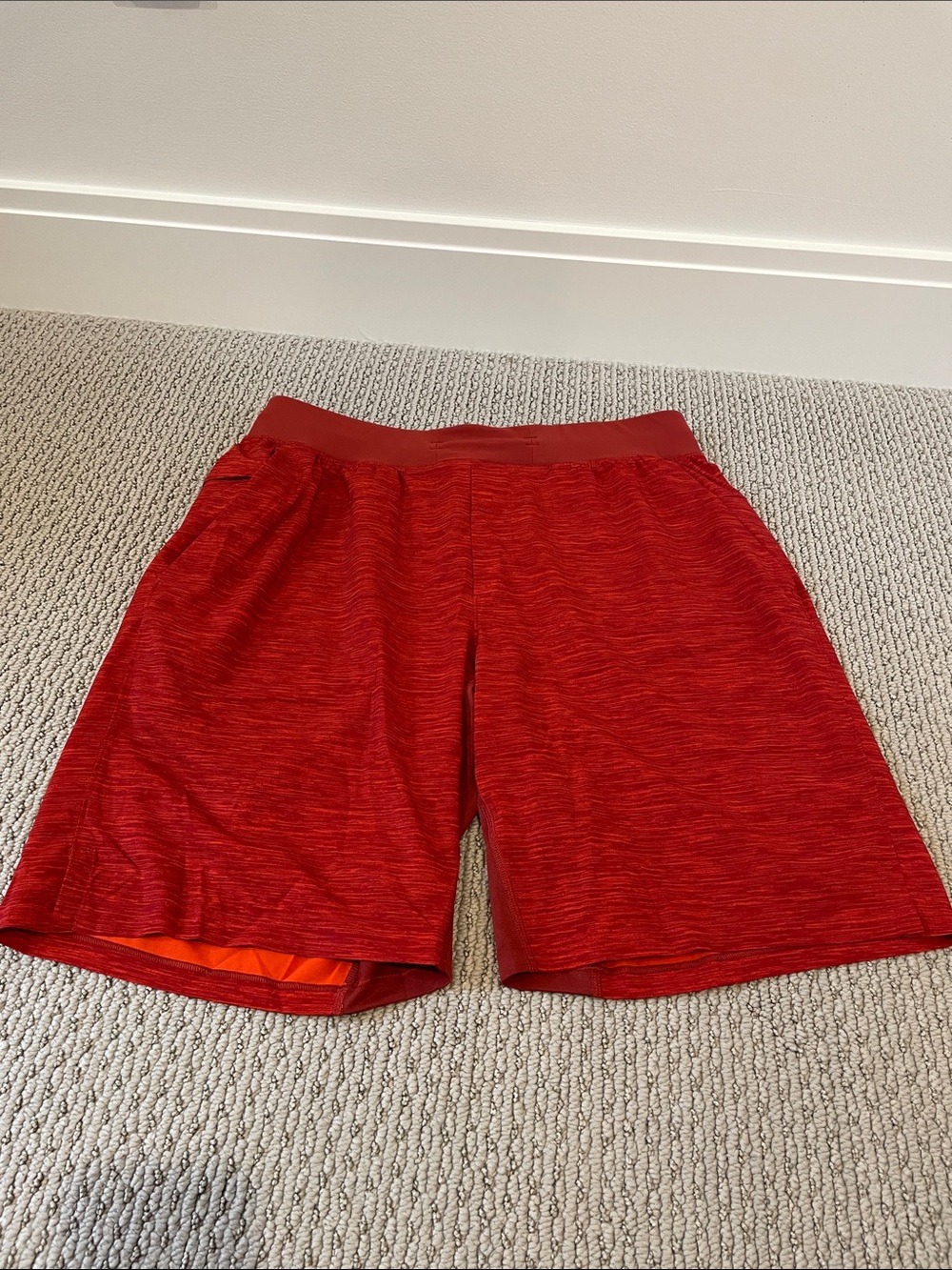 Men's Red lululemon Performance Shorts L